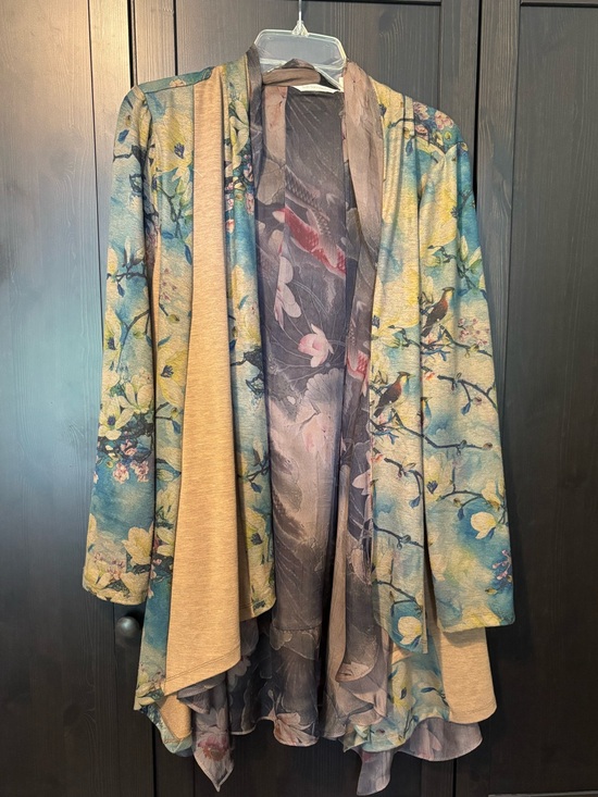 Soft Surroundings Sweaters - Soft Surroundings Tea Gardens Topper open long sleeve cardigan